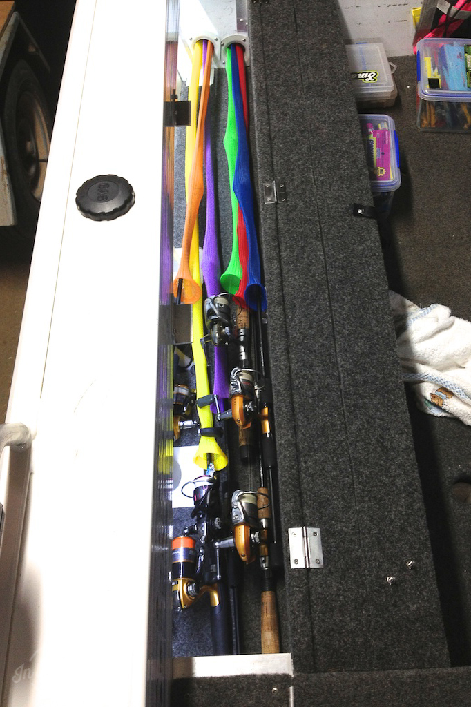 DIY Quintrex Hornet Trophy fishing rod locker